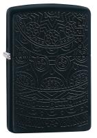 Зажигалка Zippo Black Matte Tone on Tone Design 29989