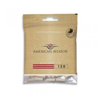 Фильтры для самокруток American Aviator Slim Bio (6 мм/120 шт)