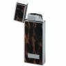 Зажигалка газовая Windmill Chrome Brown Marble Lacquer & Name Shield WM M100-0002