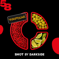 Табак для кальяна Dark Side Shot #58 Барбарис Виноград Лайм (25 г)