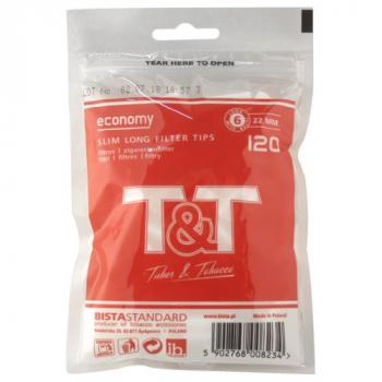 Фильтры для самокруток T&T Slim Long (6 мм/120 шт)
