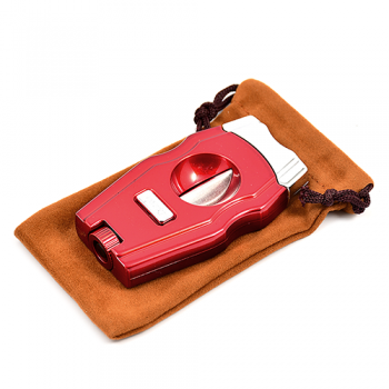 Гильотина для сигар Aficionado Gladiator V-Cut & Punch (Red)