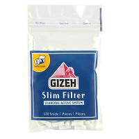 Фильтры для самокруток Gizeh Slim угольные (6 мм/120 шт)