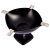 Пепельница сигарная Aficionado Standing & Raised (Black)