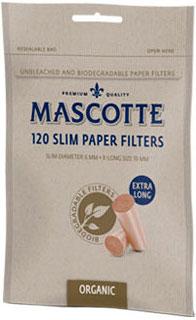 Фильтры для самокруток Mascotte Organic Slim X-Long (6 мм/120 шт)