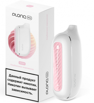 Одноразовый испаритель Plonq Max Клубничное Мороженое