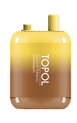 Одноразовый испаритель TOPOL GEMINI BAR Caramel Tobacco & Bubble Gum